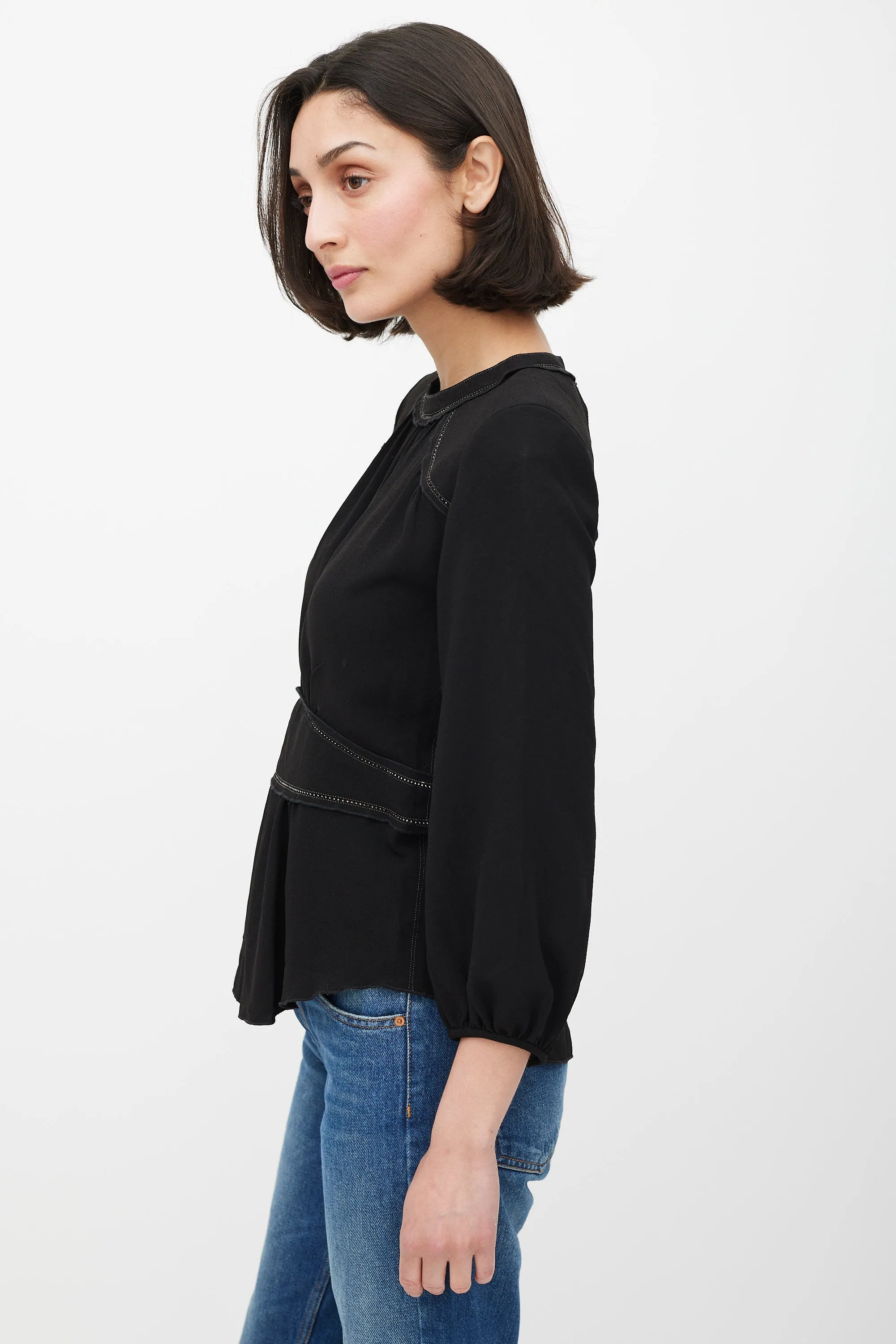 Black Cut Out Top
