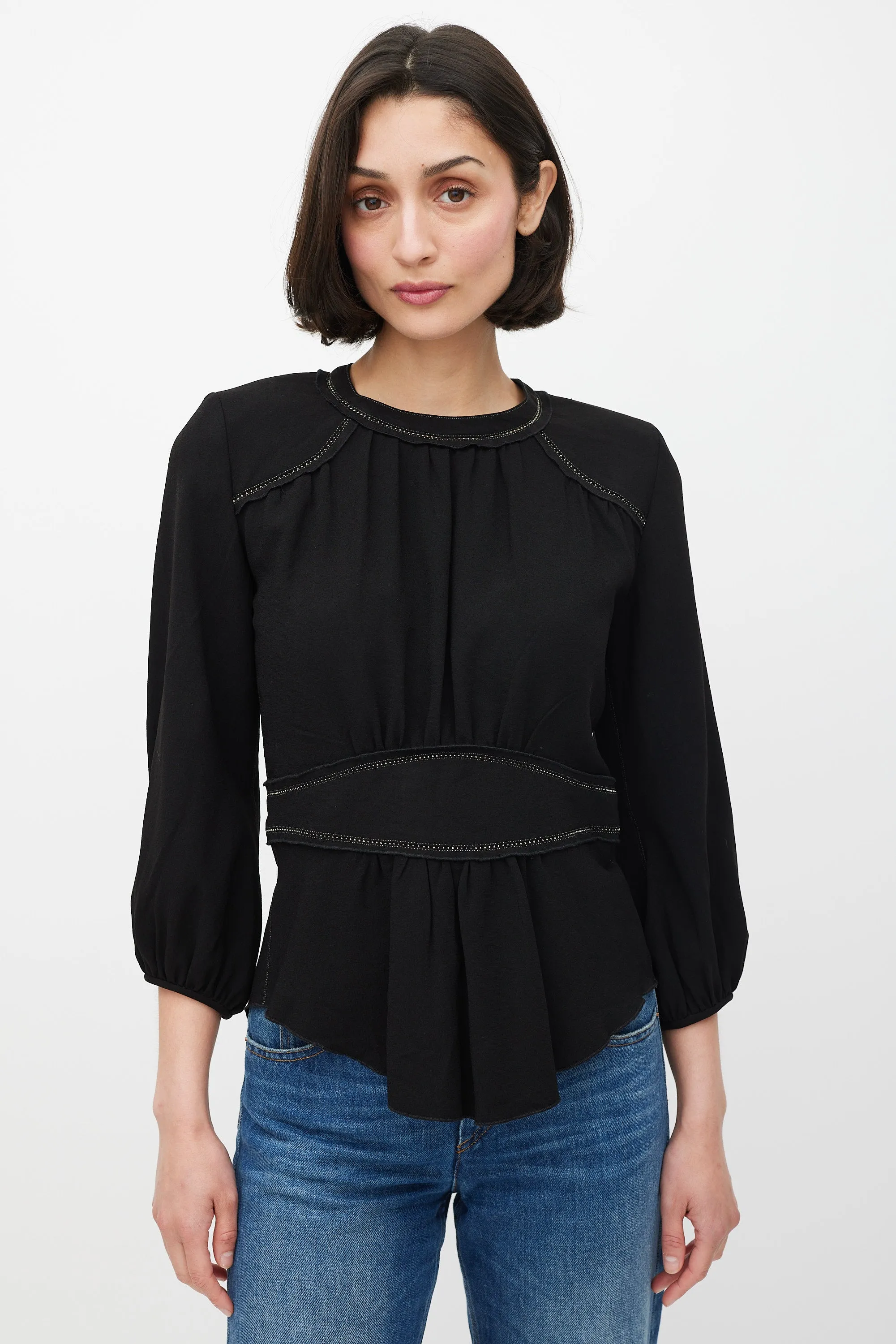 Black Cut Out Top