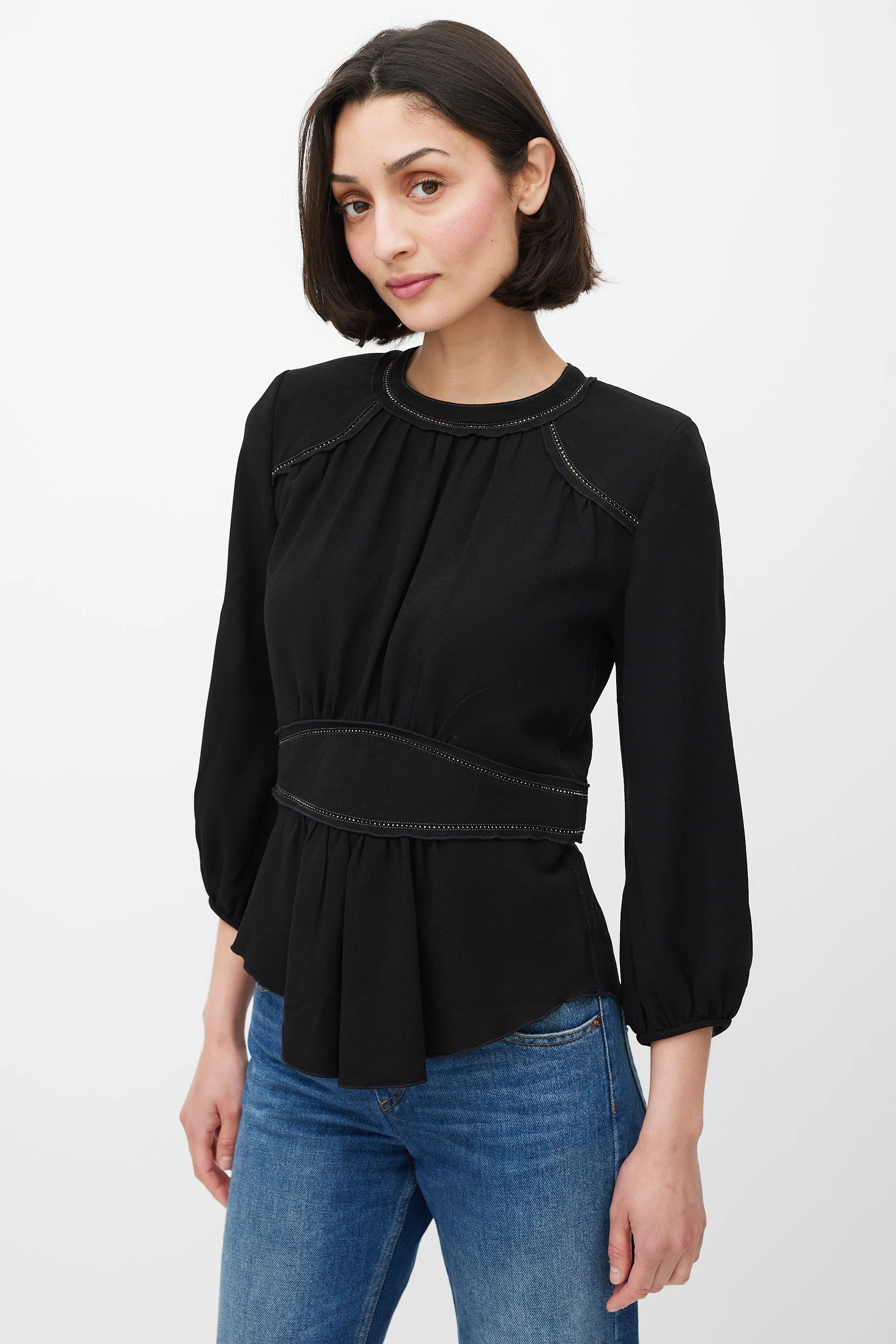 Black Cut Out Top