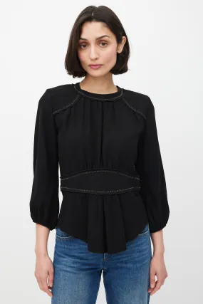 Black Cut Out Top