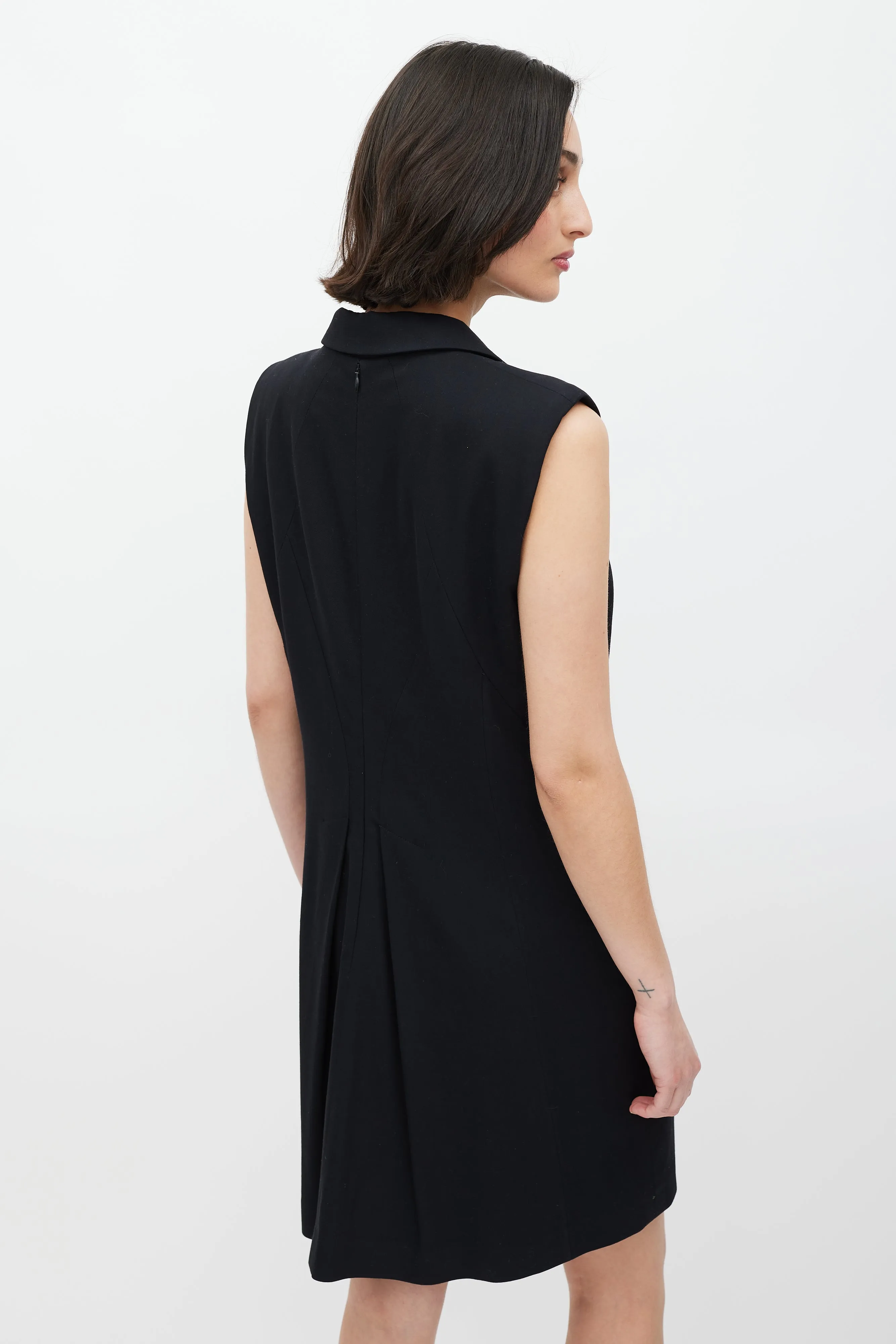 Black Double Breasted Blazer Dress