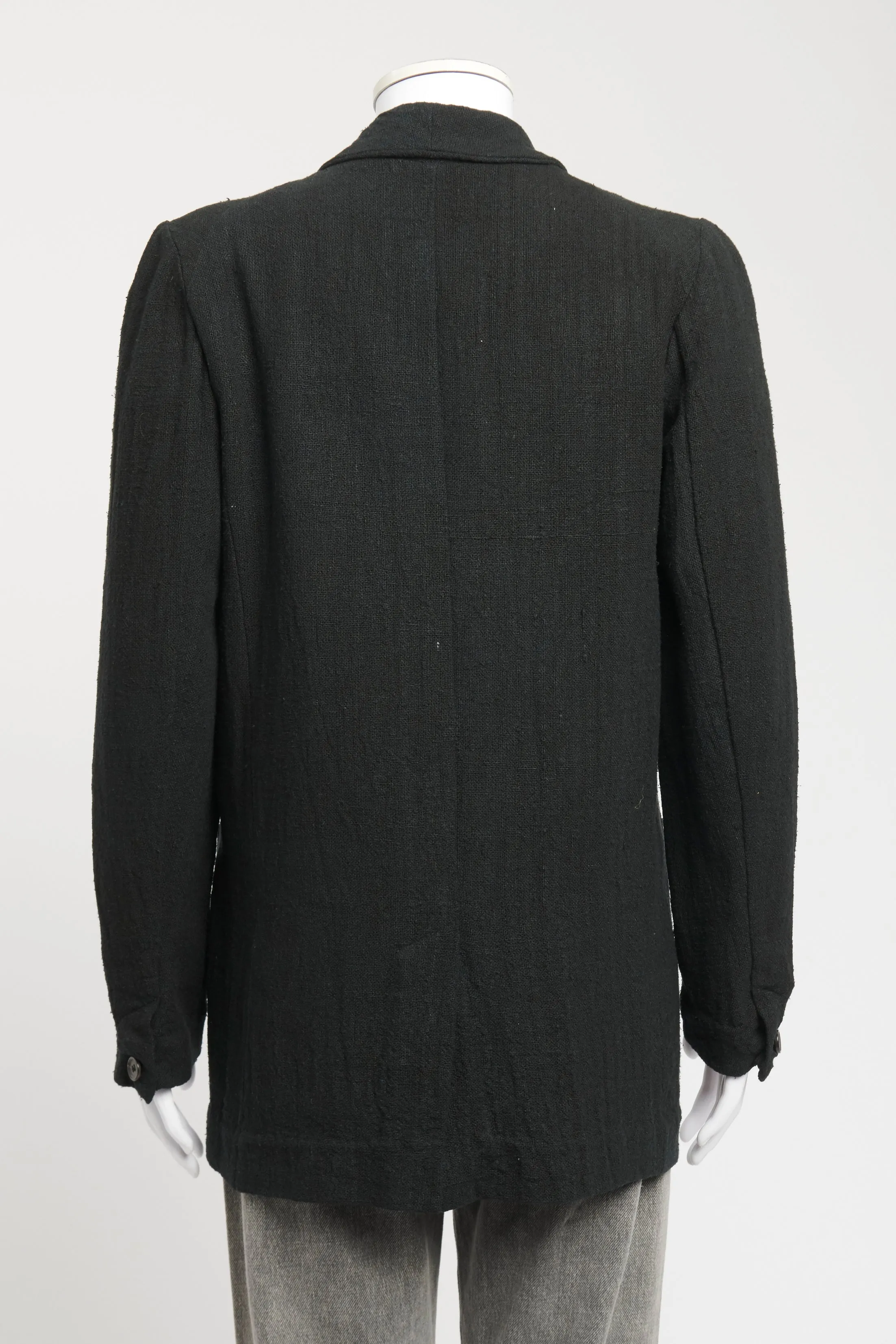 Black Silk Preowned Relaxed Blazer