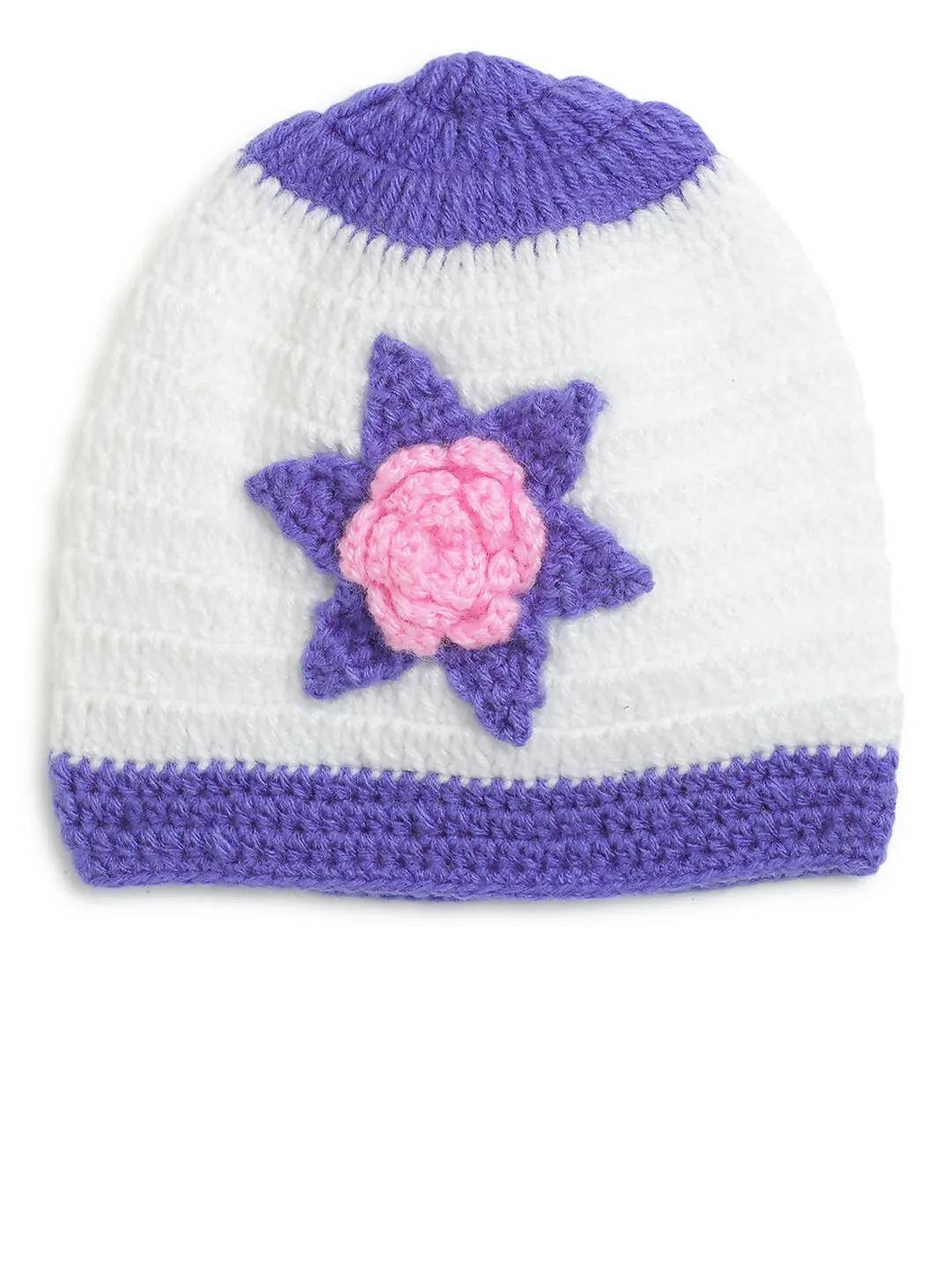 ChutPut Hand knitted Crochet Cute Wool Dress For Baby Girls - Purple
