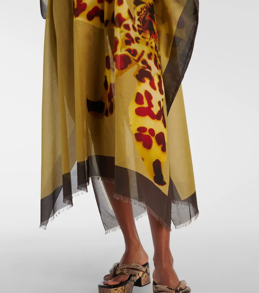Dries Van Noten Floral cotton beach cover-up