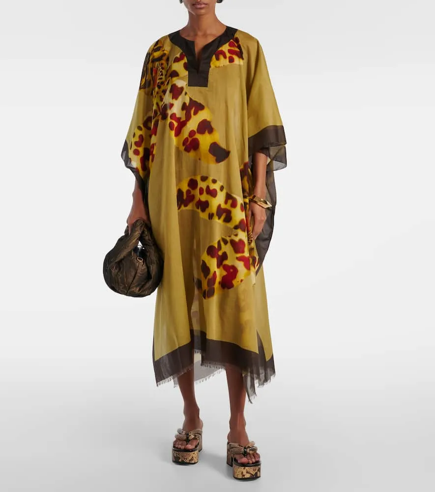 Dries Van Noten Floral cotton beach cover-up
