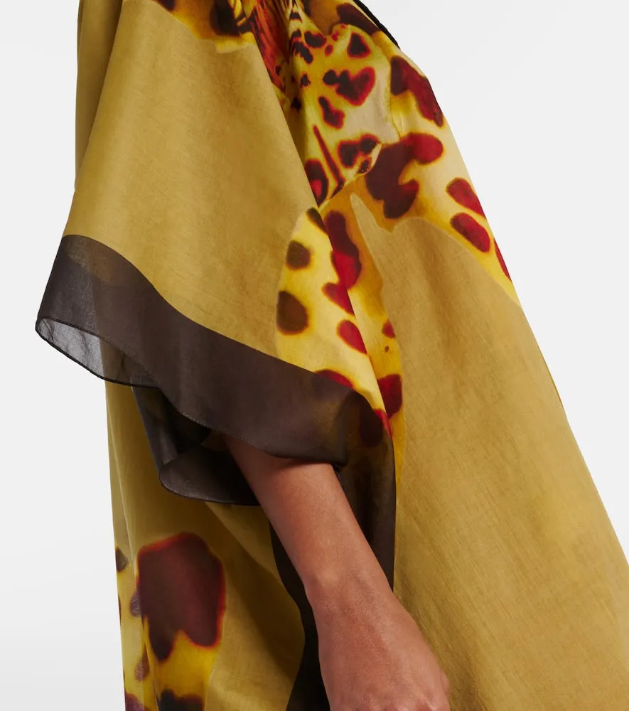 Dries Van Noten Floral cotton beach cover-up
