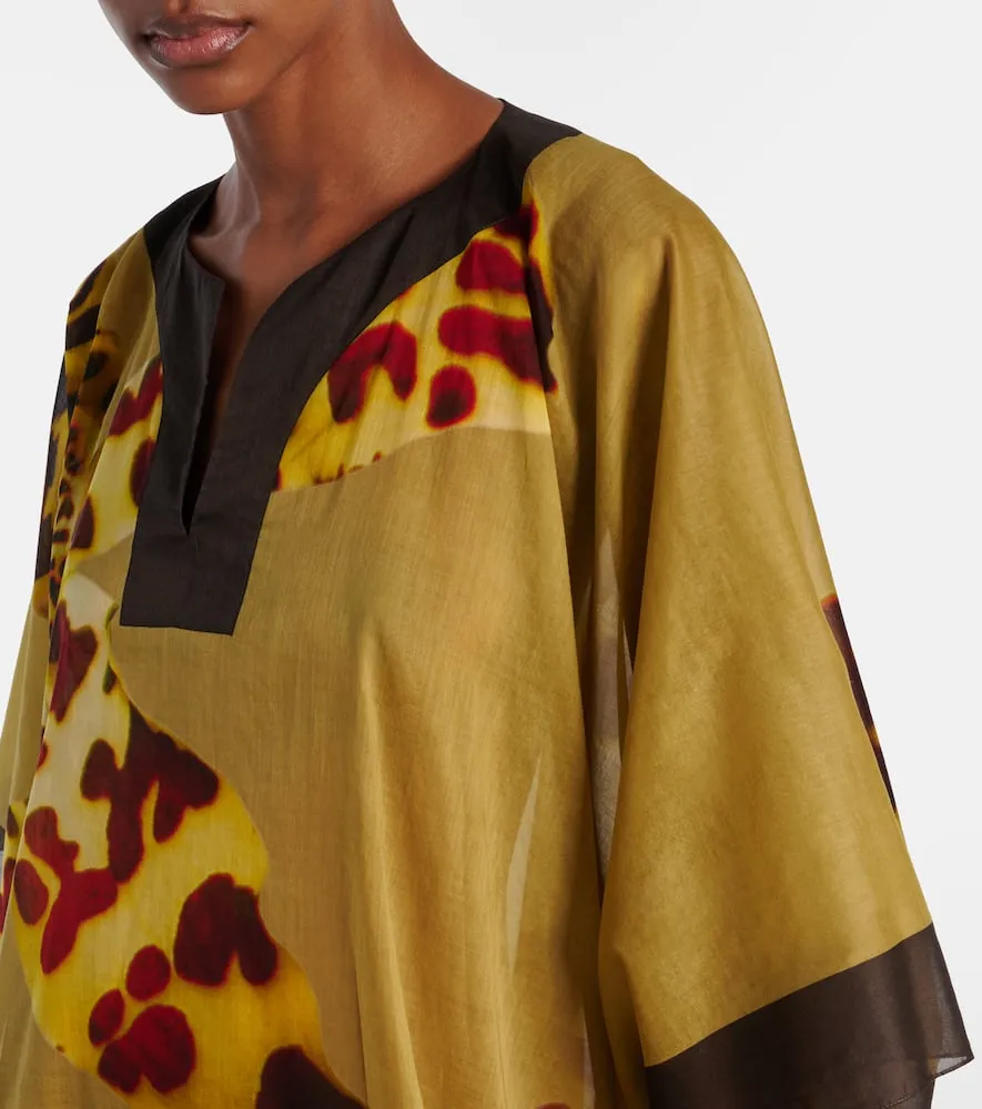 Dries Van Noten Floral cotton beach cover-up
