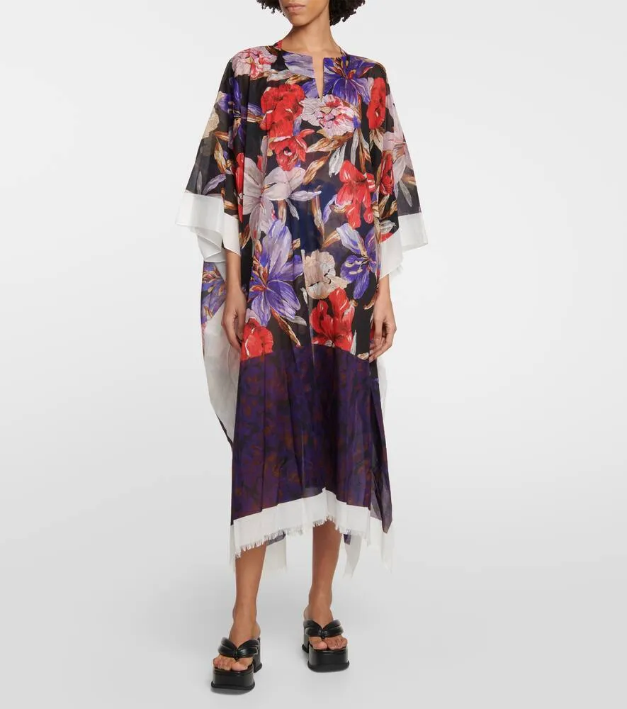 Dries Van Noten Printed cotton beach dress