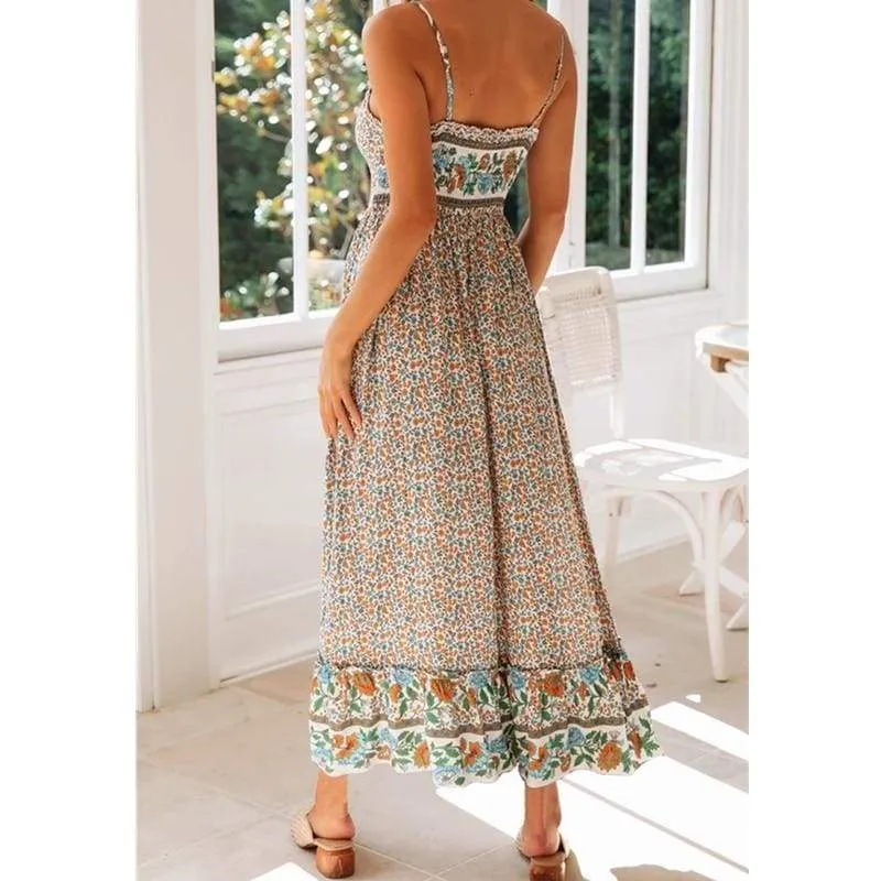 FashionSierra - Women's Sling Floral Long Dresses