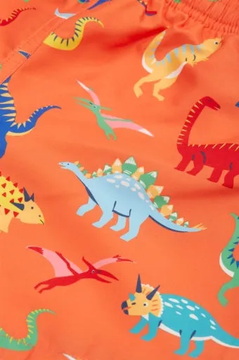 Frugi Boscastle Board Shorts - Salamander Dino-Roar!
