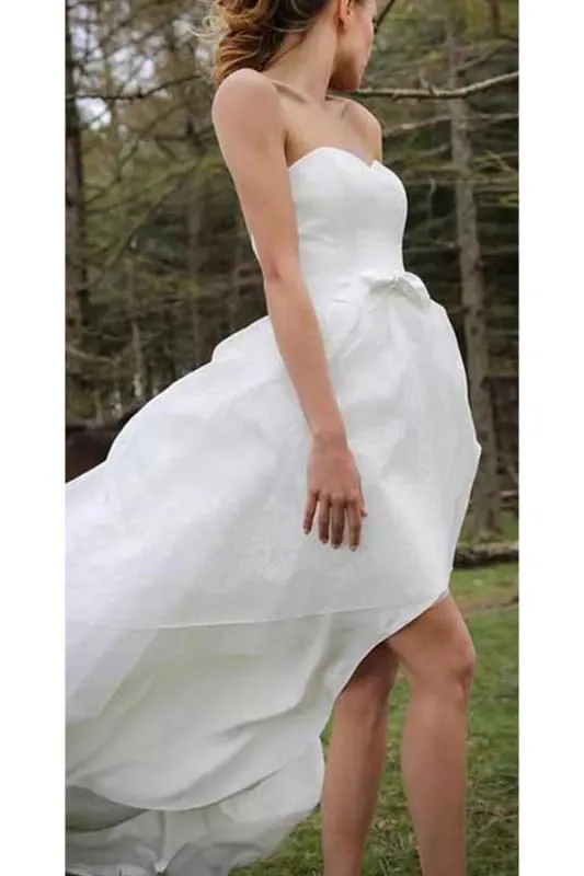 High Low Sweetheart Beach Boho Wedding Dress