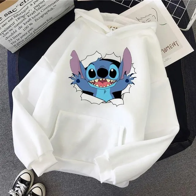Hoodie Pullovers  Long Sleeves Pink Pullovers Lovely Kawaii