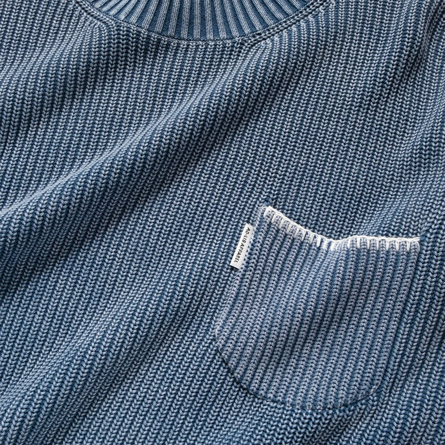 (KN063) Garment Dye Wash Knit Pullover