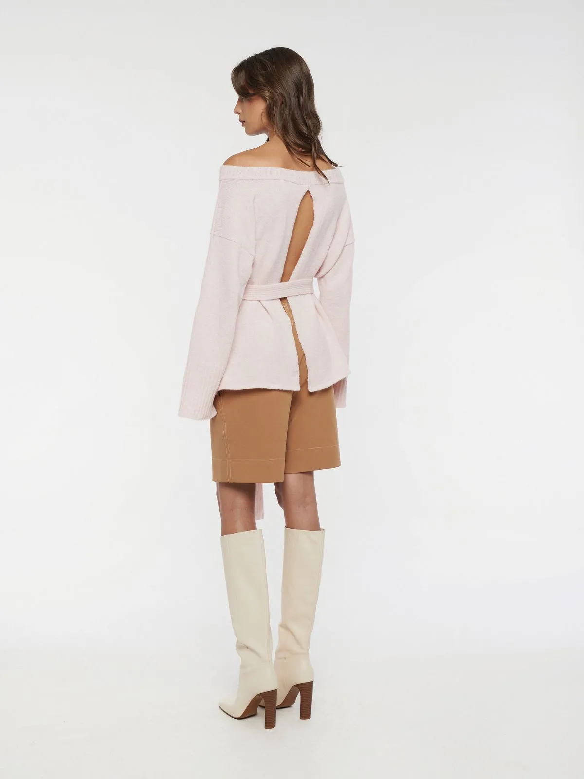 MARGOT knit open back cardigan