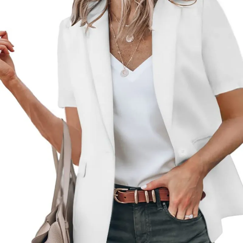 New ArrivalWomen's Stylish Casual Short Sleeve Blazer