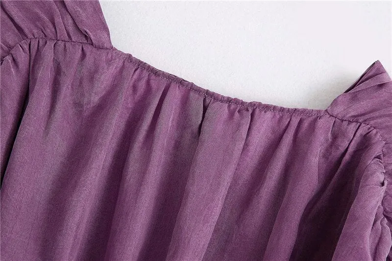 PLEATED COZY MINI DRESS