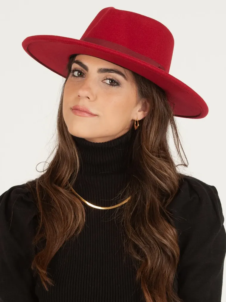 Red Fedora Hat