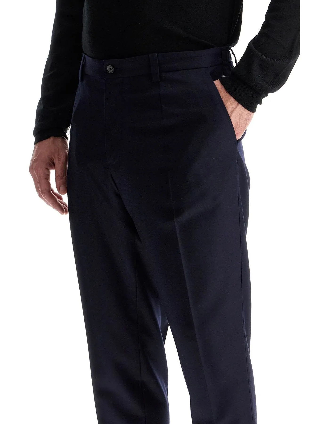 Tailored Plaid Wool Trousers