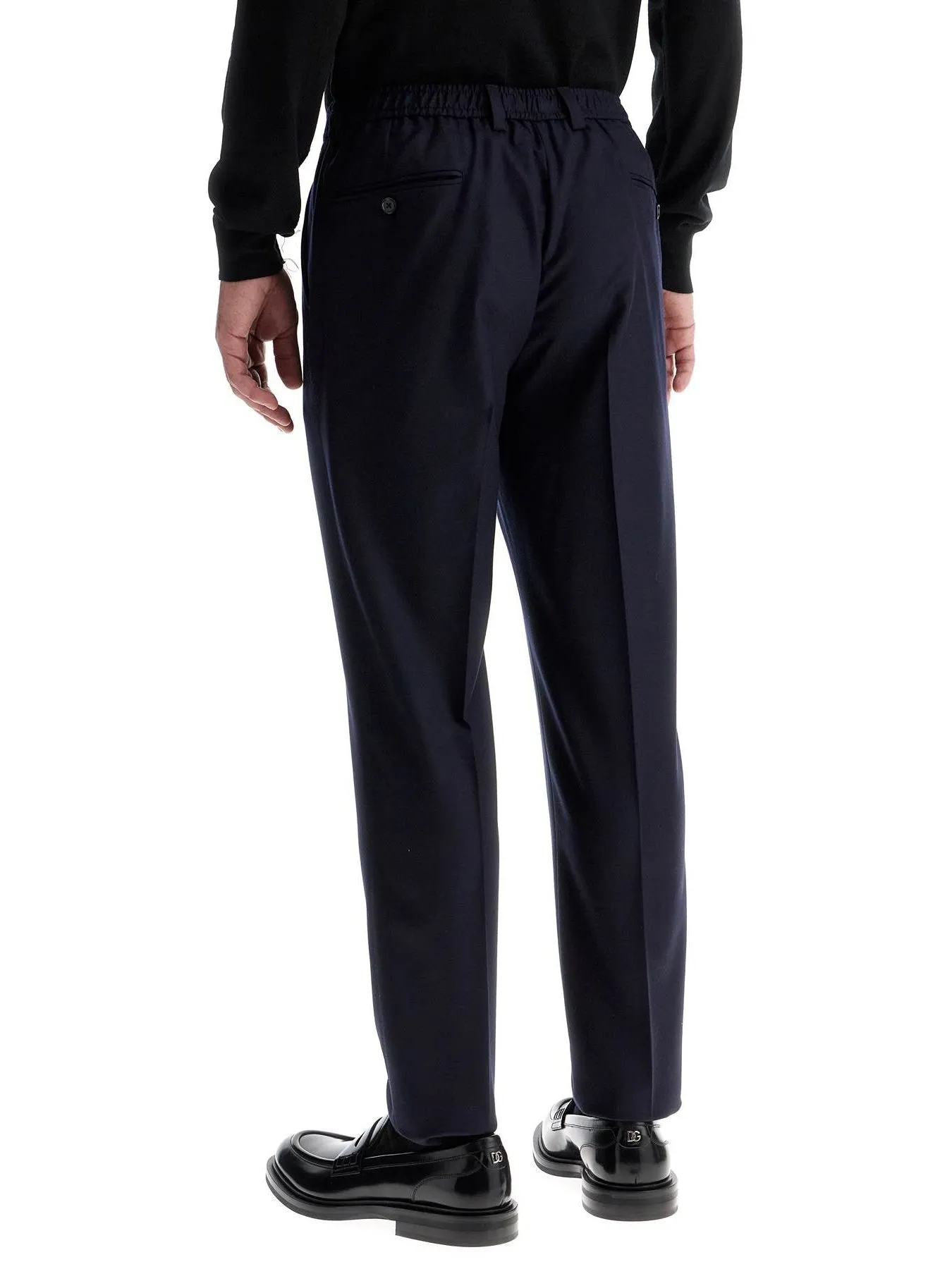 Tailored Plaid Wool Trousers