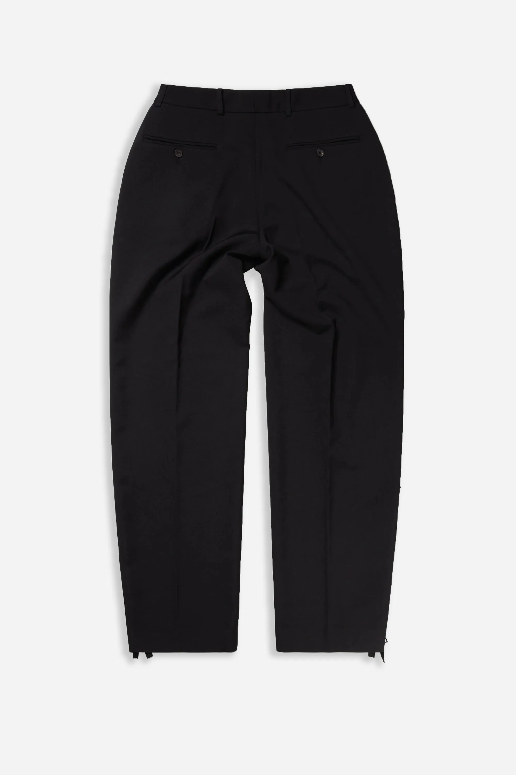 Tailored Trousers With Zips Black