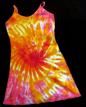 tie dye spaghetti strap dress/short