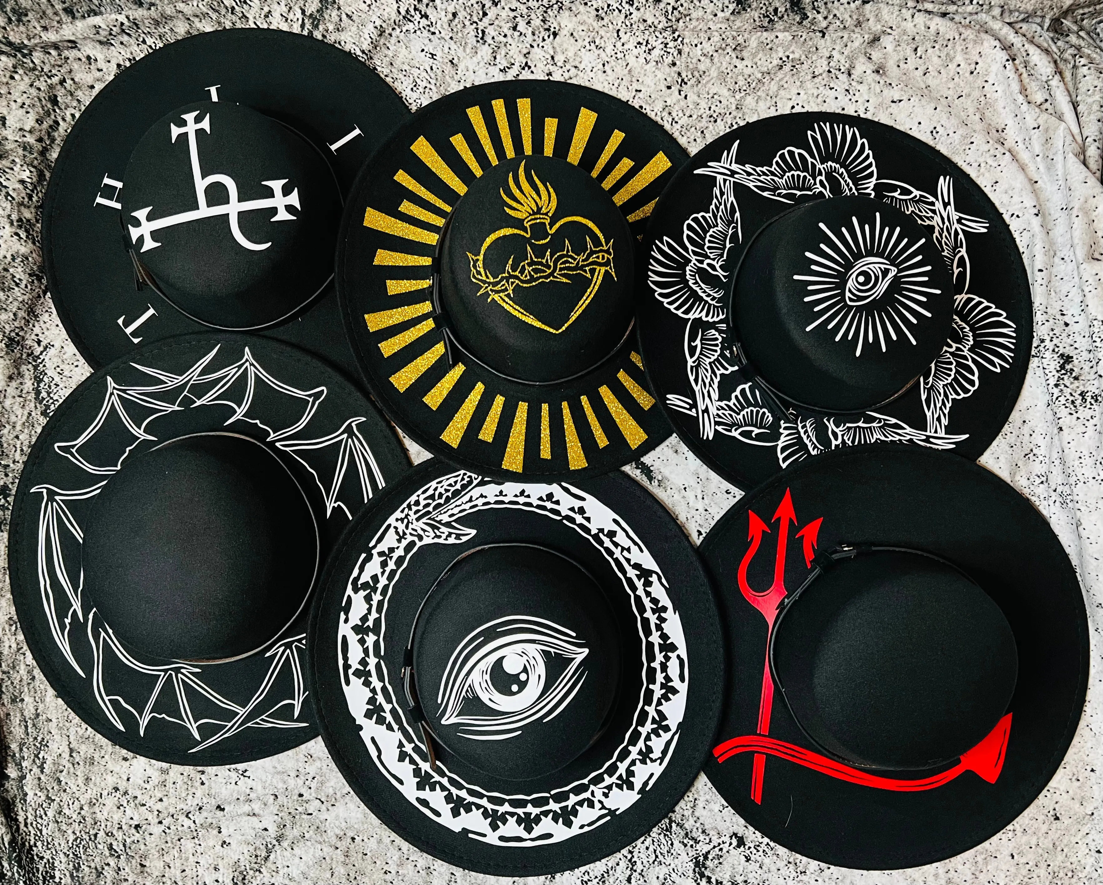 Wide Brim Hat - Flat Top - "Seraphim"